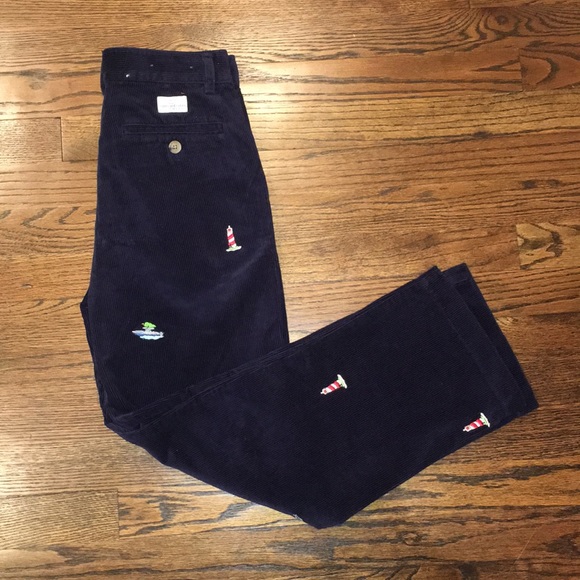 WORN 1X VINEYARD VINES EMBROIDERED CORDUROY PANTS - Picture 2 of 6
